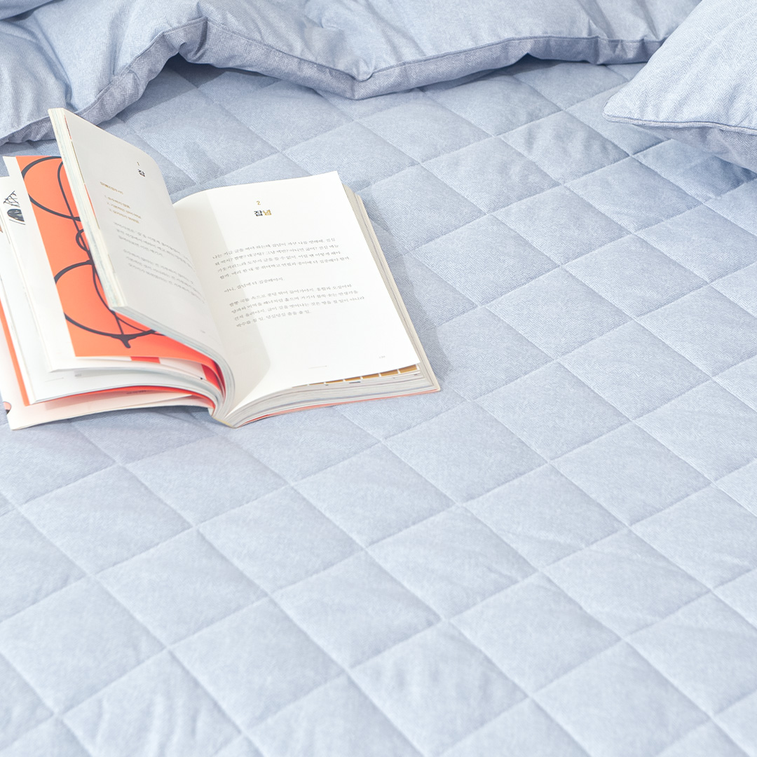 Chăn Chần Bông Eva Blue 1.5x2m | 2x2.3m
