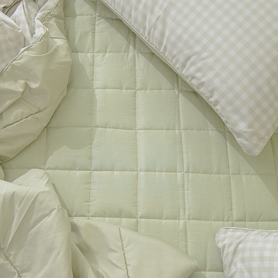 Chăn Chần Bông Green Check 1.5x2m | 2x2.3m