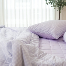 Chăn Chần Bông Purple Check 1.5x2m | 2x2.3m
