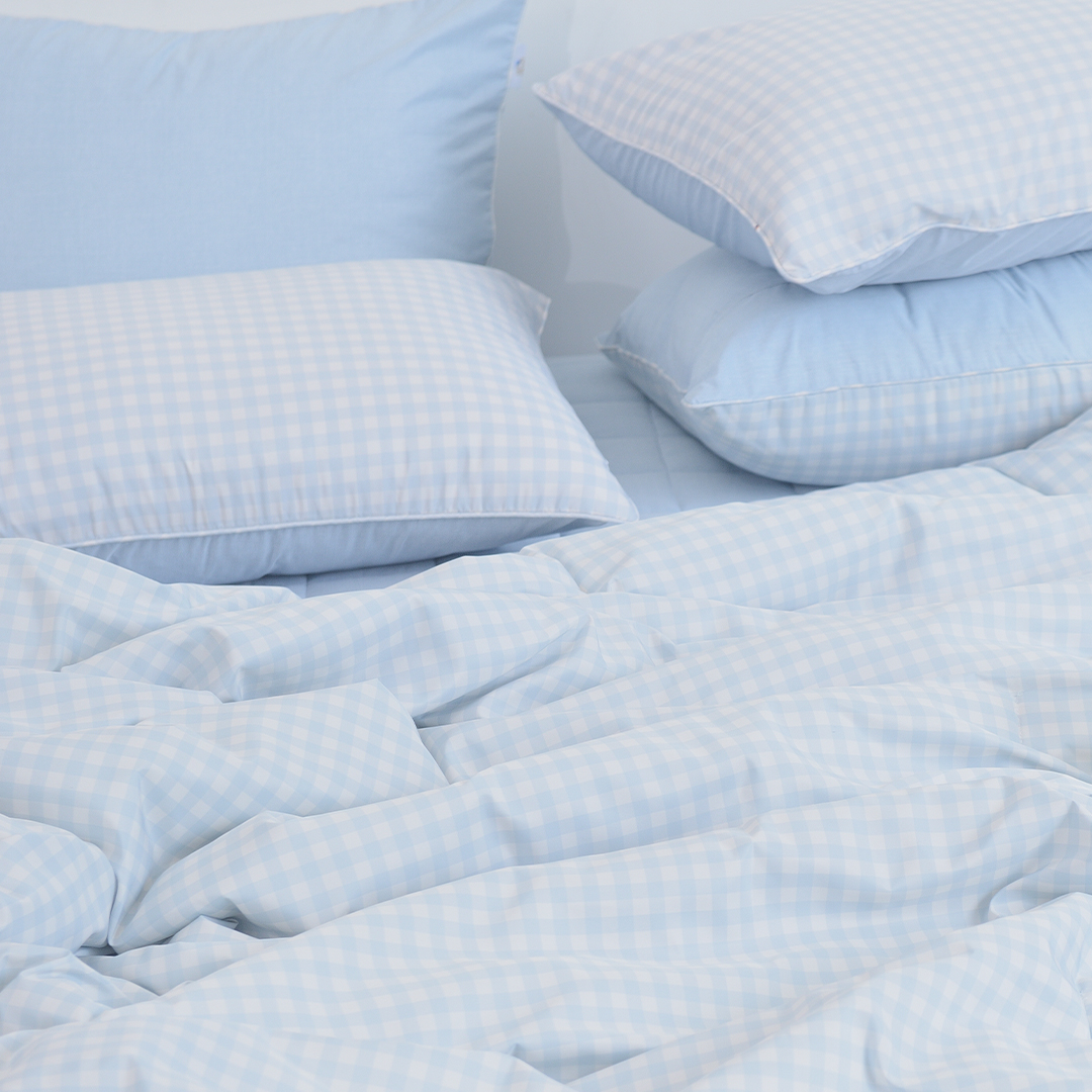 Chăn Chần Bông Blue Check 1.5x2m | 2x2.3m