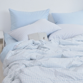 Chăn Chần Bông Blue Check 1.5x2m | 2x2.3m