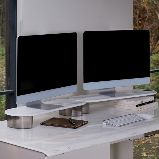 Otis Monitor Stand - Artificial Marble