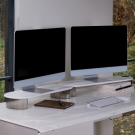 Otis Monitor Stand - Artificial Marble