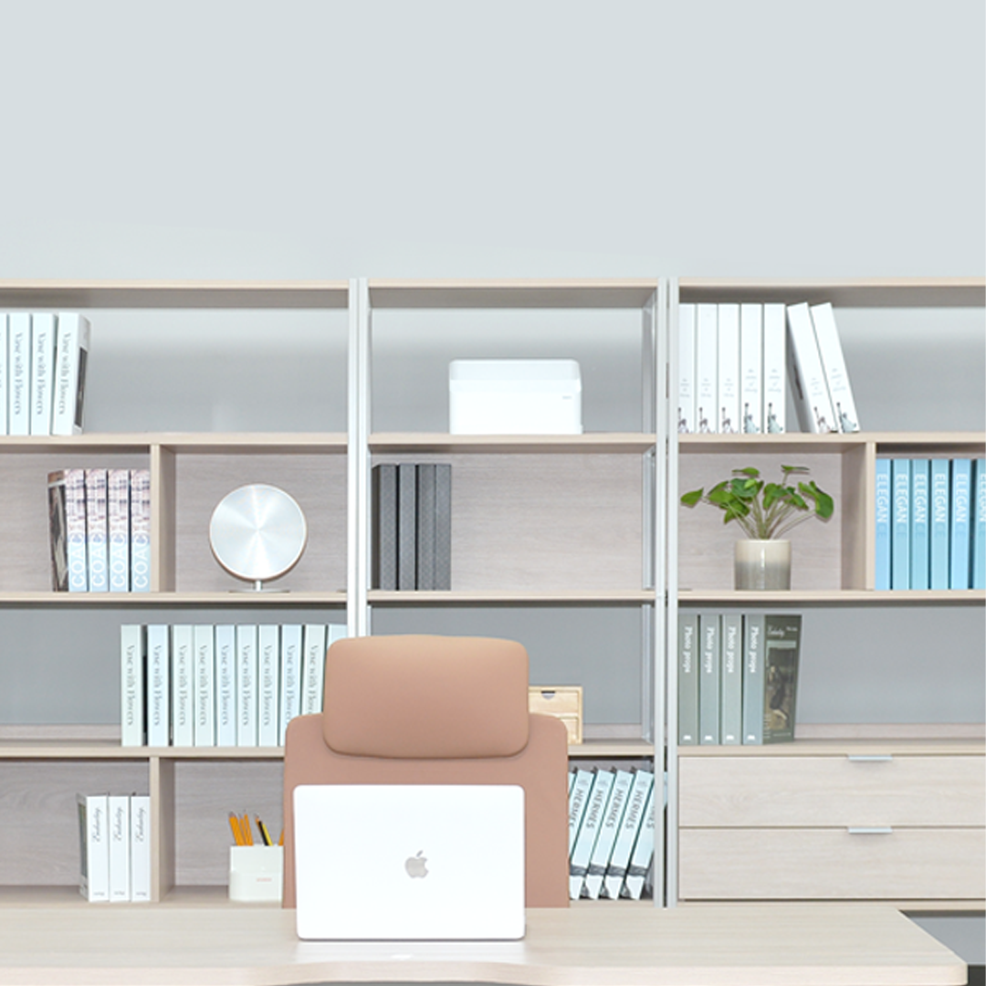 LEON 4 Tier Bookshelf 600 (2 darwers)