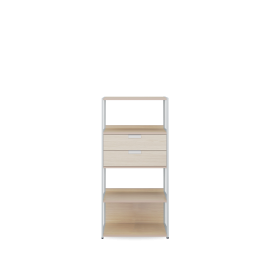 LEON 4 Tier Bookshelf 600 (2 darwers)