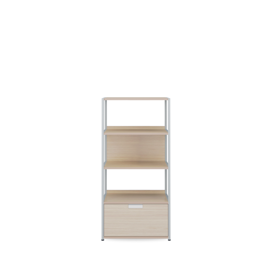 LEON 4 Tier Bookshelf 600 (1 drawer)
