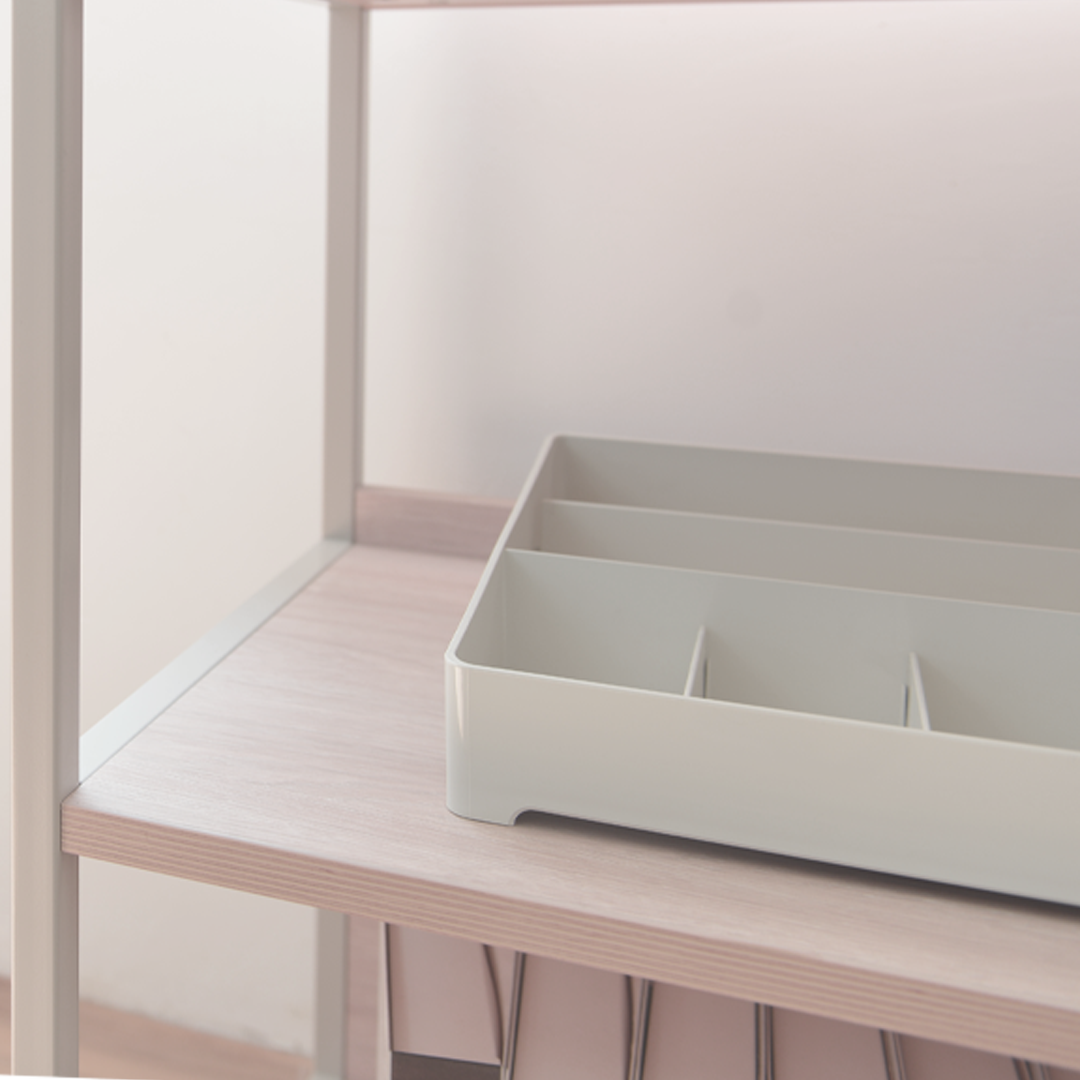 LEON 4 Tier Bookshelf 600 (1 drawer)